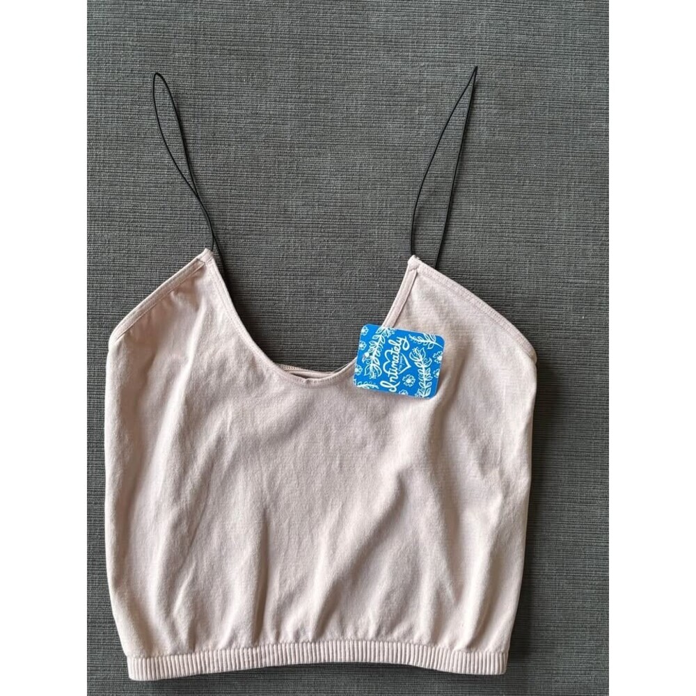 NWT Intimately Free People XS/S Skinny Strap Seamless Brami Crop Tank Top Pink
